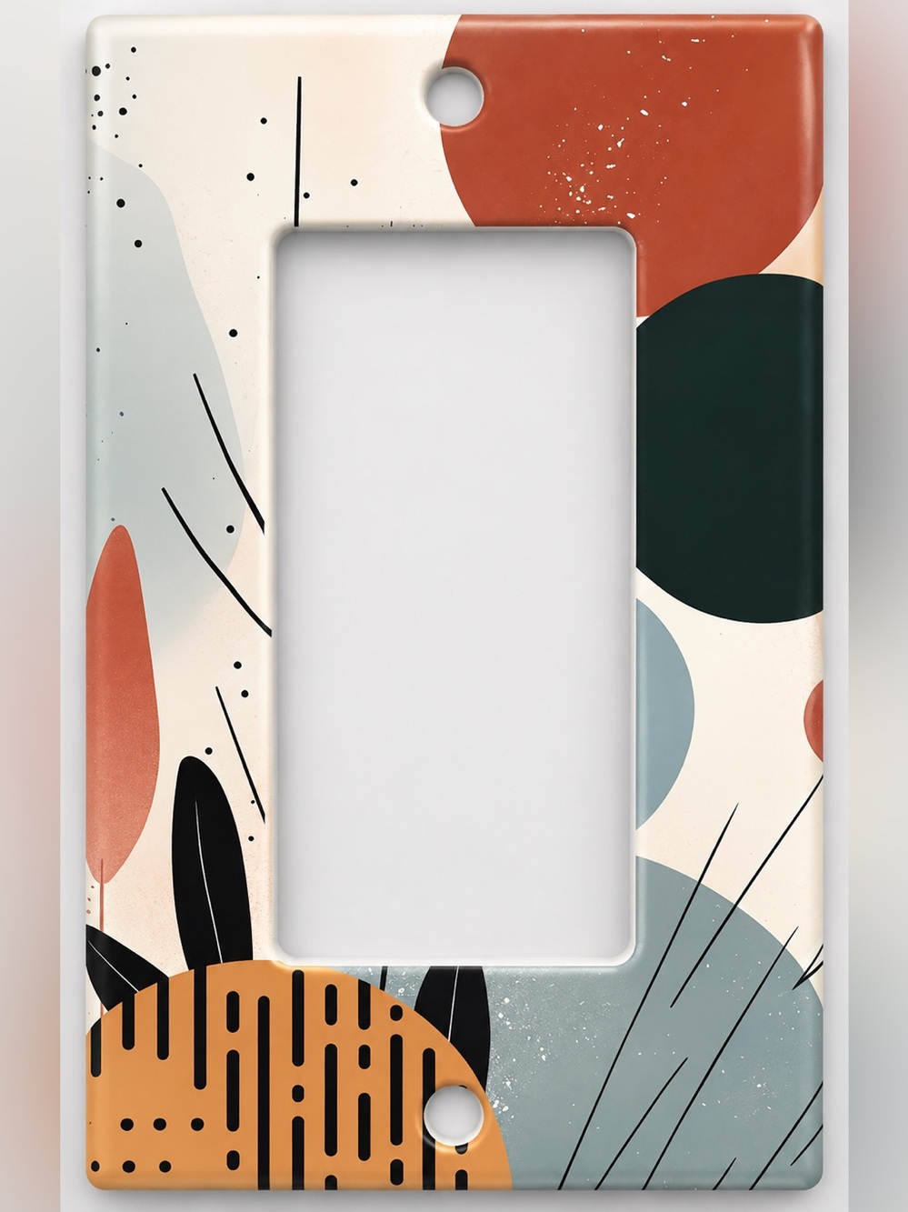 Handmade Mid Century Modern Abstract Rocker Switch Cover Plate